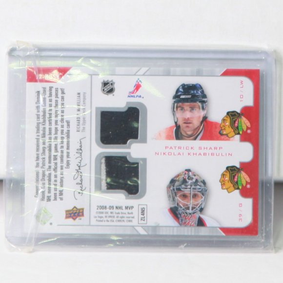 2 on 2 Jerseys MVP Jersey Cards Hasek, Draper, Sharp, Khabibulin - Picture 2 of 2